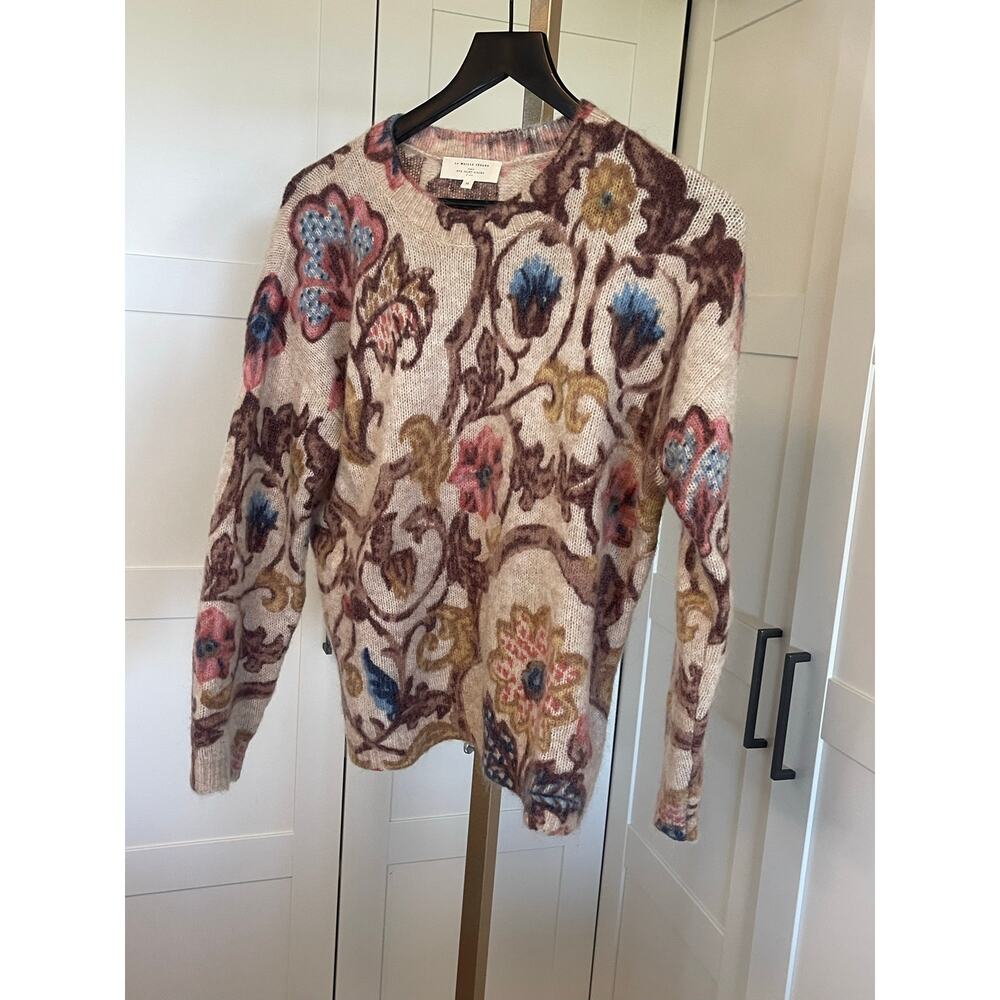 Sezane Hedi Sweater in Ornamental Bronze Print Size M - Picture 4 of 12